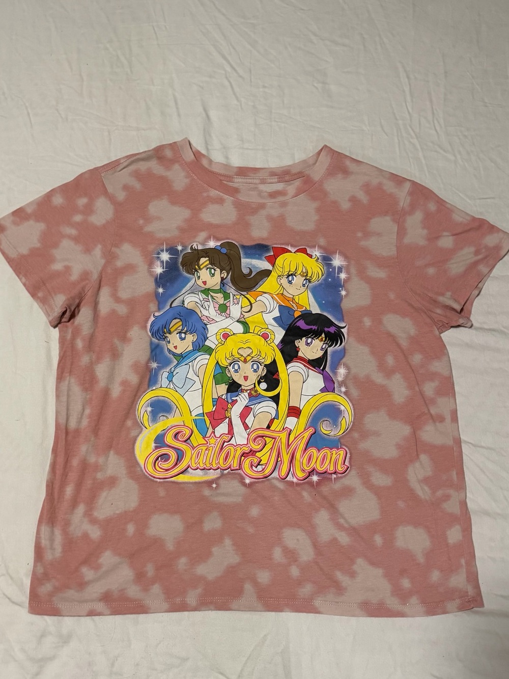 Sailor Moon Kids Pink Tie-Dye Graphic Tee